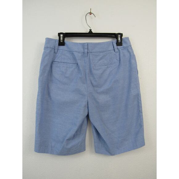 Talbots Size 6 Perfect Shorts 10.5" Light Blue Mid Rise Knee Length Bermudas - Picture 2 of 7